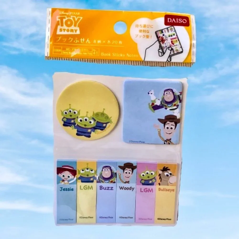 Disney Pixar Toy Story  Sticky Notes  & Book Page Holder DAISO JAPAN New Sealed